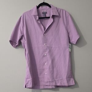Van Heusen Lavender Short-Sleeve Button-Down Shirt